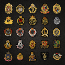 Indian silk hand embroidery academic style uniform badge badge personalized custom private school university badge armband custom