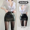 Short sleeved+leather skirt