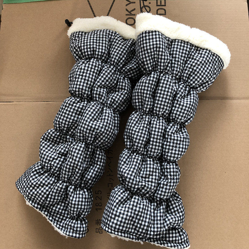 原单外贸出口日本腿套内层加绒家居办公公交保暖腿套