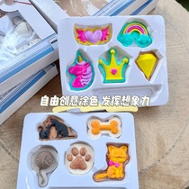 5 fill color dolls suit Painted Plaster Doll Children Diy hand painted white embryograffiti Toys