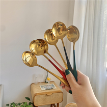 Gourmet with a large mouthful of watermelon spoon dessert spoon