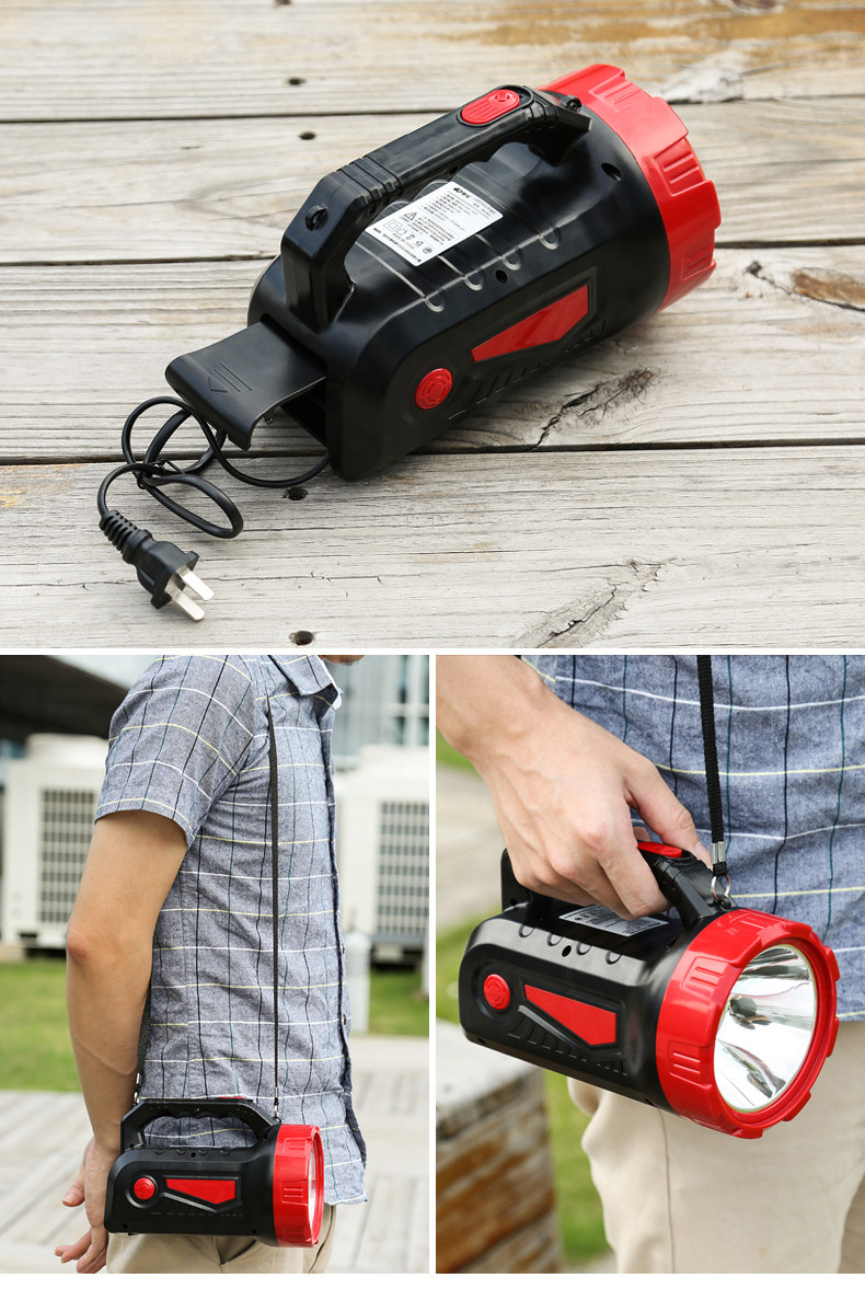 康铭手电筒强光充电超亮多功能户外远射照明氙气探照灯家用手电_女淘