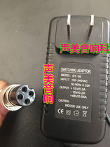 E08 mixer power adapter external DC power supply four-pin 4-core 4-hole power supply-double 15v 48V