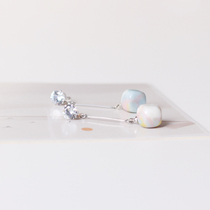 Ceramic trinkets candy color earrings hipster long earrings niche personality adult student female stud earrings