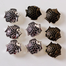 Accessories Ancient Copper Small Fish Cubi-sided Pattern Handicraft Bracelet Material