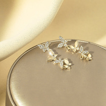 Butterfly earrings simple cold wind 2021 earrings explosive niche design sense temperament Mori earrings female super fairy