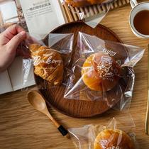 Self-sealing bag baking toast baking packaging self-adhesive three transparent dessert steamed bread bag small bread packaging bag