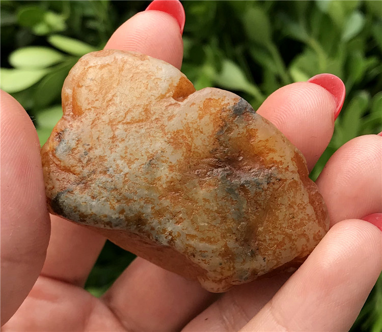 寿山石田黄石白田石 寿山石吊坠料 鸡血石原石冻石t10