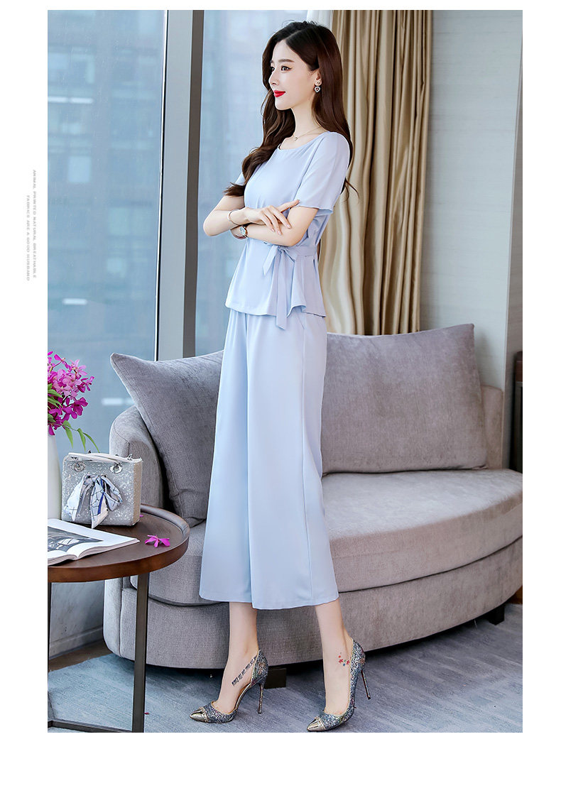 收腰纯色两件套2021夏季女装套装两件套_木子山风(原凯依莉)kyl8803