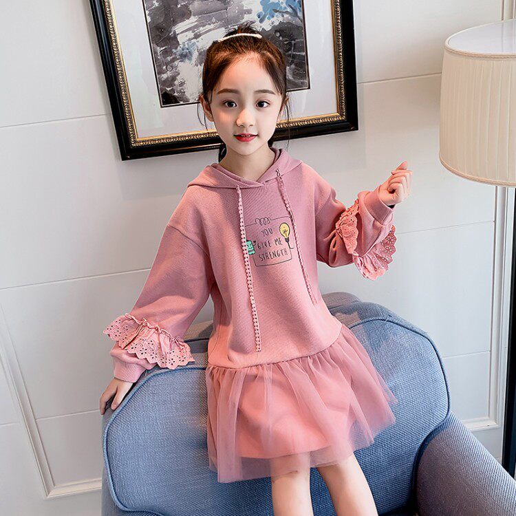 熙宝贝a粉色卫衣裙