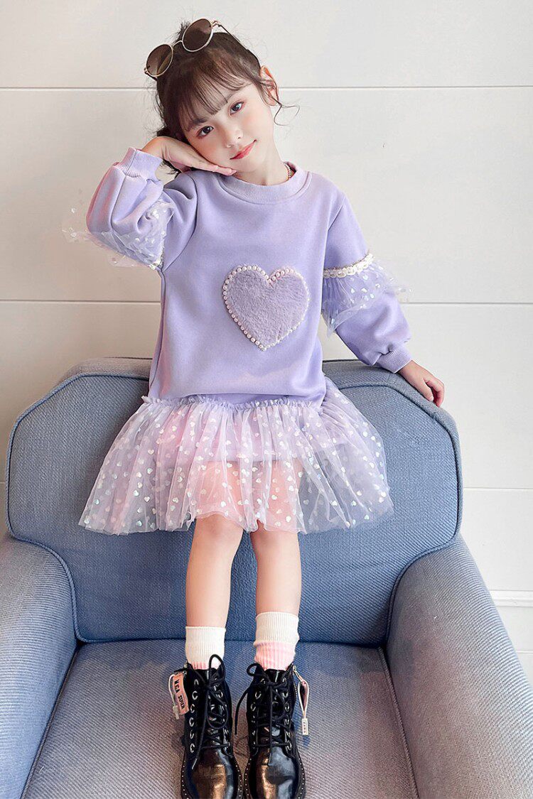 熙宝贝爱心卫衣裙