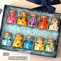 Expression Suit Folded Paper Stars Bottle Glass Creative Wish Bottle Finished Products Lucky Stars 7 New Years Teachers Day Gift