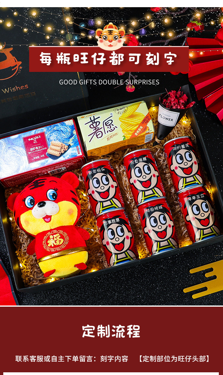 生日礼物送女友女朋友女神给男的旺仔礼盒实用小礼品38三八妇女节