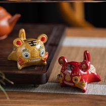 Tea table swing piece table swing piece home accessories stone flush hot water power fu tea whole set of little tiger retro boutique