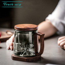 Touch Miss heat-resistant glass teacup office filter tea cup simple tea water separation Cup