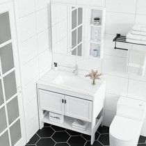 Rock plate space aluminum floor-standing washbasin bathroom cabinet combination balcony ceramic wash basin toilet washbasin