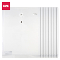 Deli 5511 waterproof document bag A4 file bag Transparent resume bag Information bill storage bag Deli