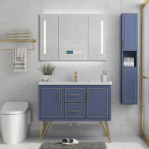 Bathroom Nordic bathroom cabinet combination floor-to-floor intelligent mirror cabinet bathroom wash table wash basin cabinet combination