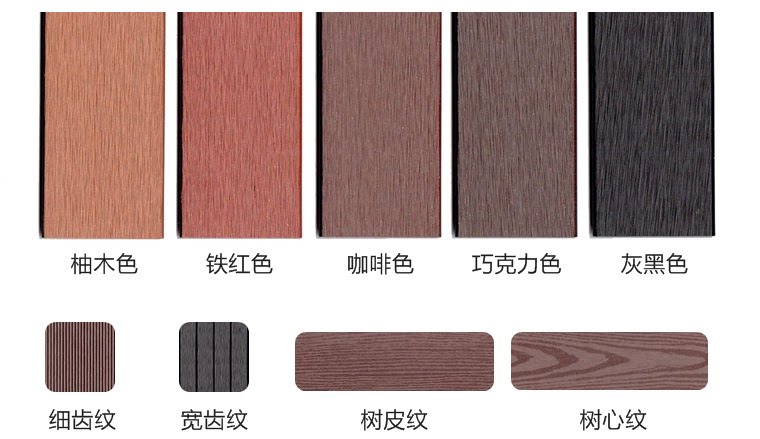 140*19 户外环保木塑地板 园林实心塑木防腐地板
