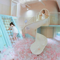 Childrens playground equipment Early education playground Kindergarten Parent-child restaurant Naughty Castle Indoor spiral stainless steel slide