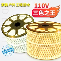 Taiwan 110V Samsung three-color dimming light strip 5730 light strip ceiling Home outdoor engineering waterproof camping