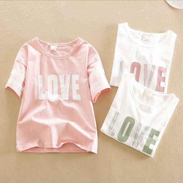 女童时尚套装中大童短袖宽松版两件套潮韩版儿