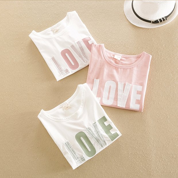 女童时尚套装中大童短袖宽松版两件套潮韩版儿