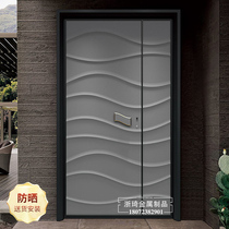 Zhejiang qi cast aluminum door primary-secondary door security door security door Doors Door door Double open door Smart Lock entry door Custom door