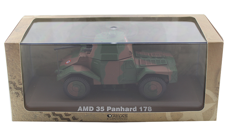 特价1:43二战法军amd 35 panhard 178 潘哈德轮式装甲车合金模型