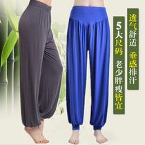 Yoga clothing high waist yoga pants wide pine summer Songxia modal thin bloomers for men and women sports dance practice Tai Chi pants