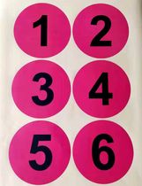 Diameter 8CM digital label sticker Self-adhesive color self-adhesive digital number sticker letter sticker can be customized