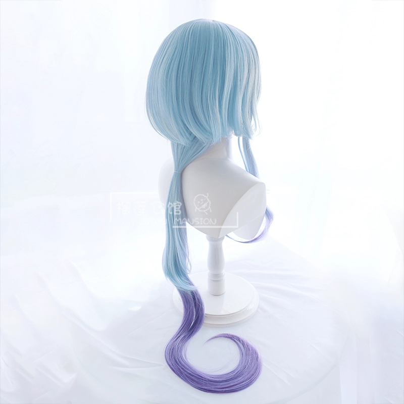 [Sầu riêng] Shuiyue cos giả tàu mặt trời gradient hỗn hợp lụa sứa tóc giao hàng mạng cosplay tạo kiểu tóc