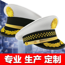 High quality white security big brimmed hat spring and summer big brimmed hat property hotel security clothing accessories golden wheat ear big Eaves hat