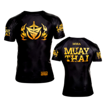 SWRELD Muay Thai tight-fitting short-sleeved suit Venom sports MMAT shirt martial arts wind UFC fighting summer high bomb