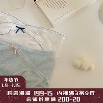 Japanese girl lace underwear summer thin sweet bow mesh breathable thin breifs