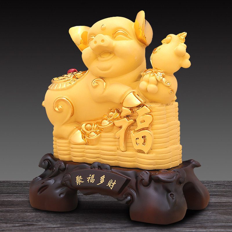 天猫12生肖金猪摆件招财进宝福猪创意礼品