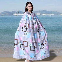 Solid color convenient quick-drying outdoor dressing skirt covering cloth swimming changing cover portable and convenient lengthy color changing cover