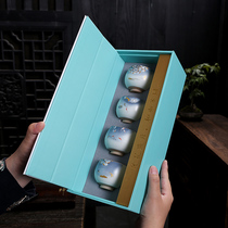 Ruyao Kung Fu tea cup single Cup Master Cup open film can raise tea cup ceramic tea cup gift box