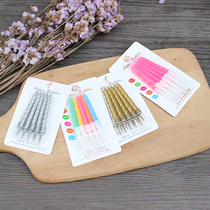 Birthday cake candle gilded party candle DIY cake candle decorative candle with ten boxes