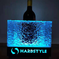 Bar KTV luminous champagne bucket led creative charging ice grain beer bucket Transparent high-grade acrylic wine frame ice bucket