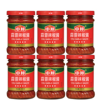 Zhongbang garlic chili sauce 230g*6 bottles slightly spicy slightly sweet barbecue dipped in hot sauce sauce