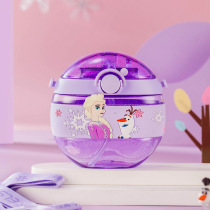 Frozen Water Cup Straw Cup Set Baby Drinking Cup Kindergarten Bottle Baby Leakproof Children Donuts