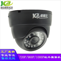 HD sea screw 2 million pixel camera security monitoring hemisphere infrared low illumination wide angle probe car room