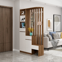 Modern simple walnut color entrance door hall cabinet living room porch partition cabinet shoe cabinet integrated locker hall cabinet