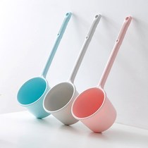 Household big water scoop plastic long handle water spoon thickened large kitchen water spoon scoop water drift creative long bath