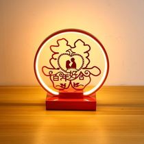 Wedding Accompanied lamp Wedding Room Table Lamp Bed head lamp New marriage Changming lamp Creative Chinese sending newcomer gift Heineword