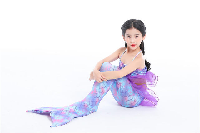 Mermaid ຊຸດລອຍນ້ໍາຂອງເດັກຍິງ Princess skirt ປາຫາງສາມສິ້ນຊຸດເດັກຍິງ bikini ຄົນອັບເດດ: ແລະຫນ້າຮັກ