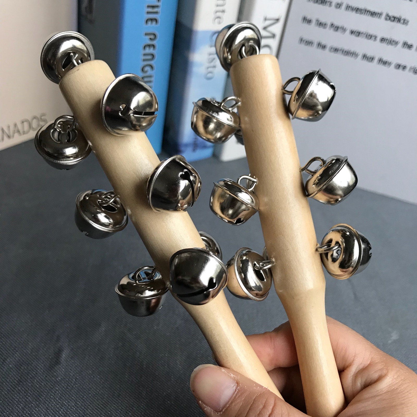 清脆 嘹亮铃声奥尔夫儿童打击乐器玩具幼儿园早教串铃10铃木棒铃