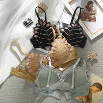 Underwear femalless steel ring small breasts to woo young girl thin and cute large breasted and large-breasted anti-sagging bra suit