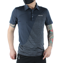 Korean mens collar short sleeve outdoor hiking quick-drying clothes slim sweat absorption breathable mountaineering T-shirt casual T-shirt